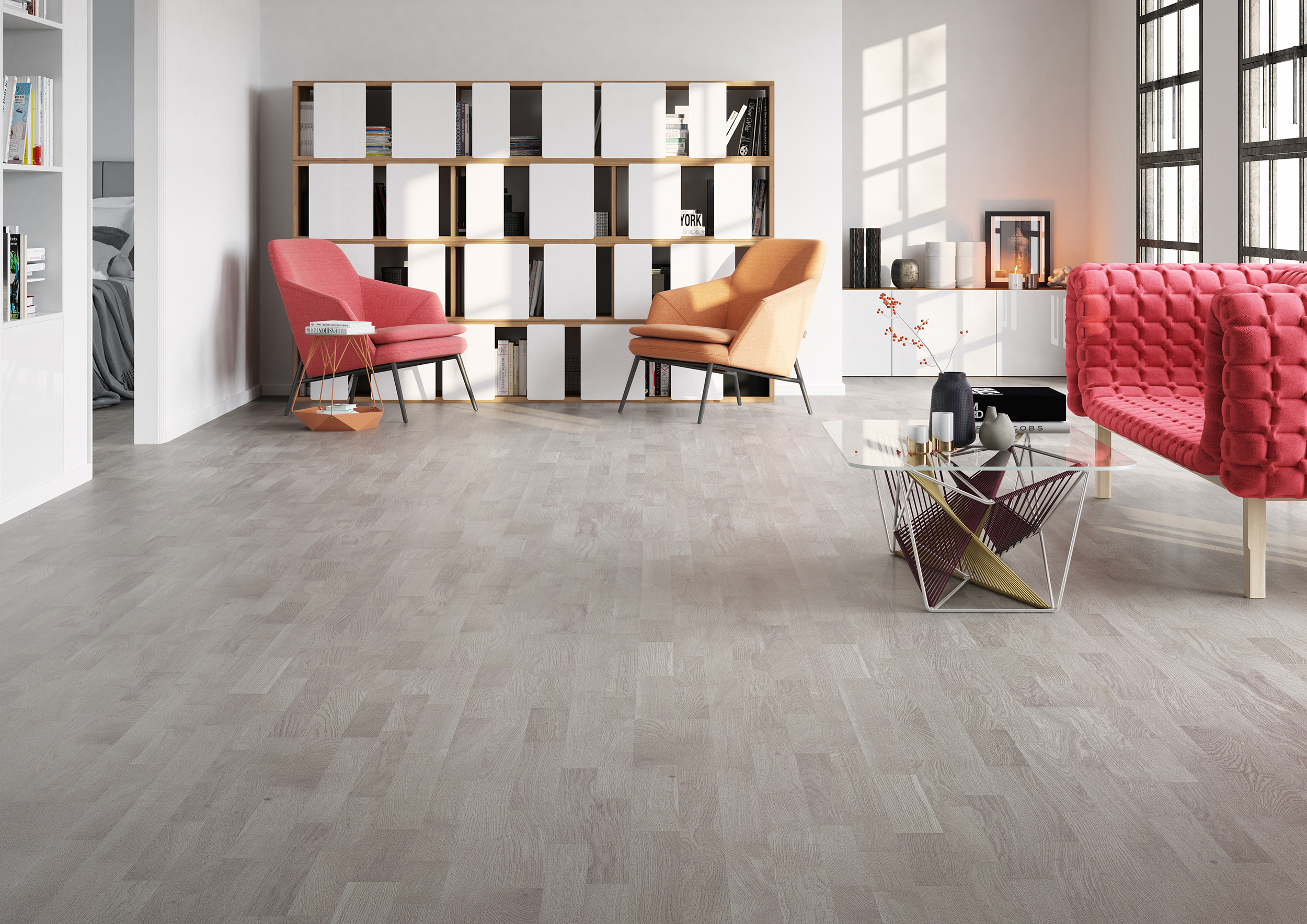 Grey engineered wood flooring, grey floor panels | Barlinek