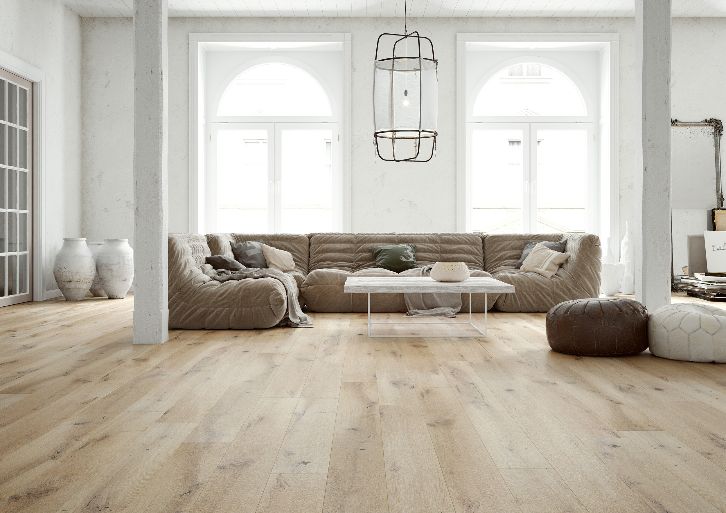 light wood floor living room