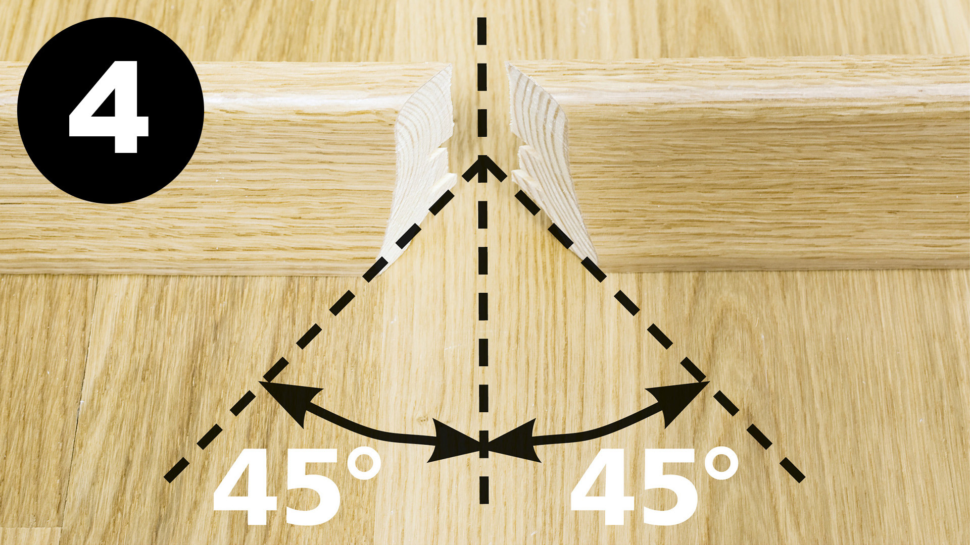 как правильно запилить угол деревянного плинтуса
