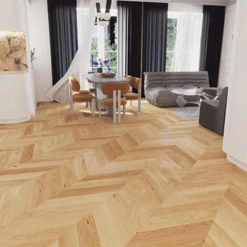 Oak Bright Chevron 130